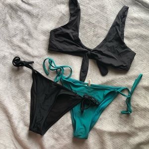 BUNDLE bikini top with 2 strappy bottoms